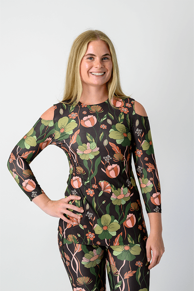 Open Shoulder Top - Botanical Garden