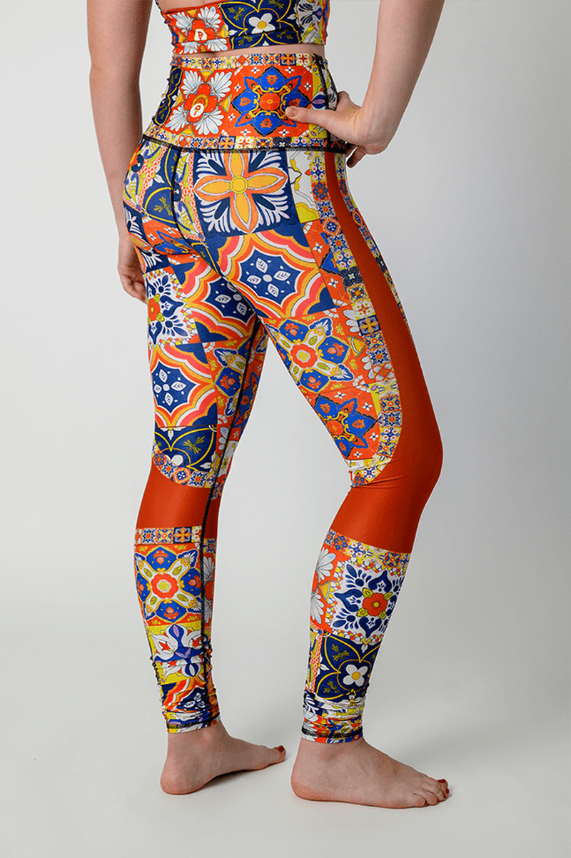 YD Legging - Mosaic in Sienna image number 4